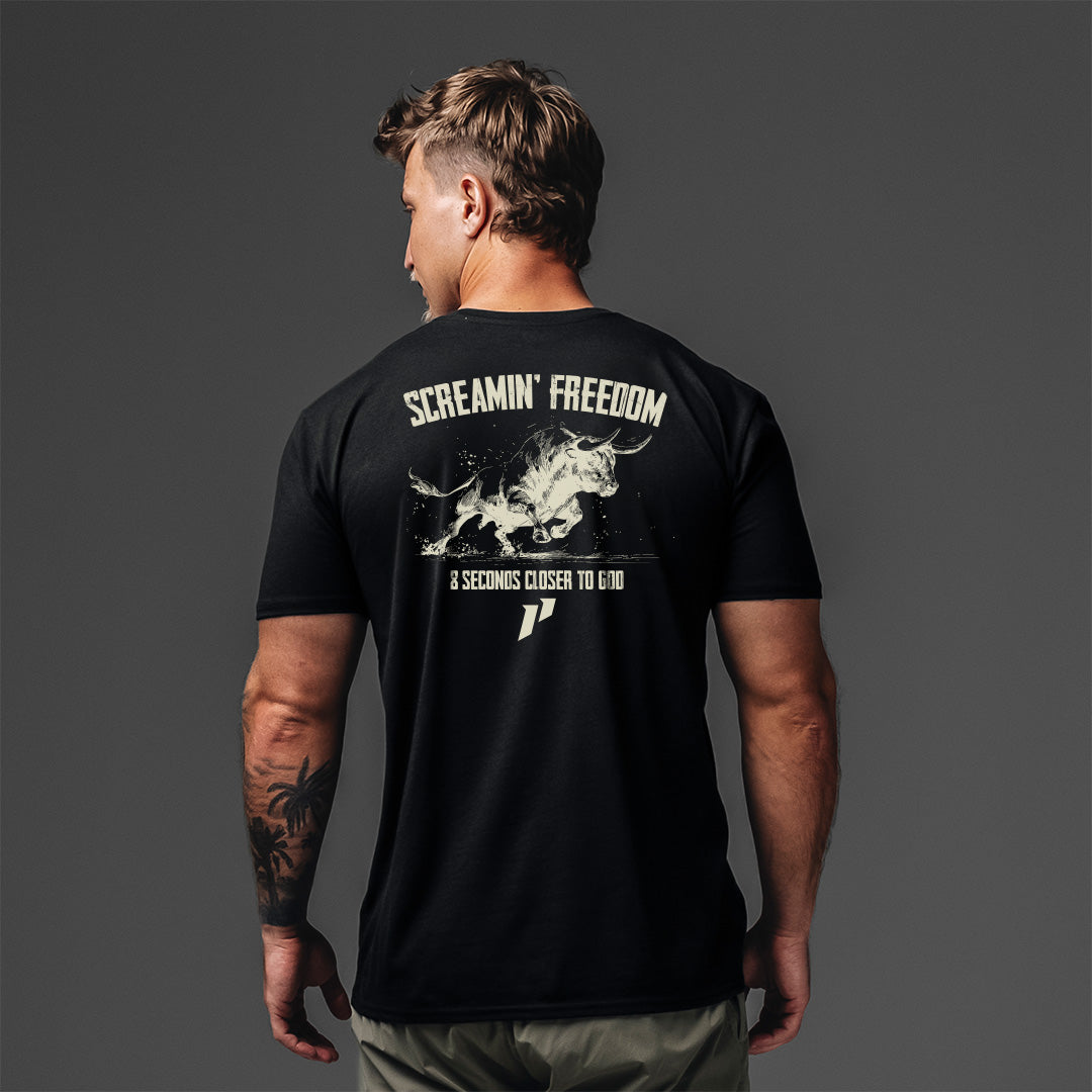 Screamin' Freedom Bull Tee