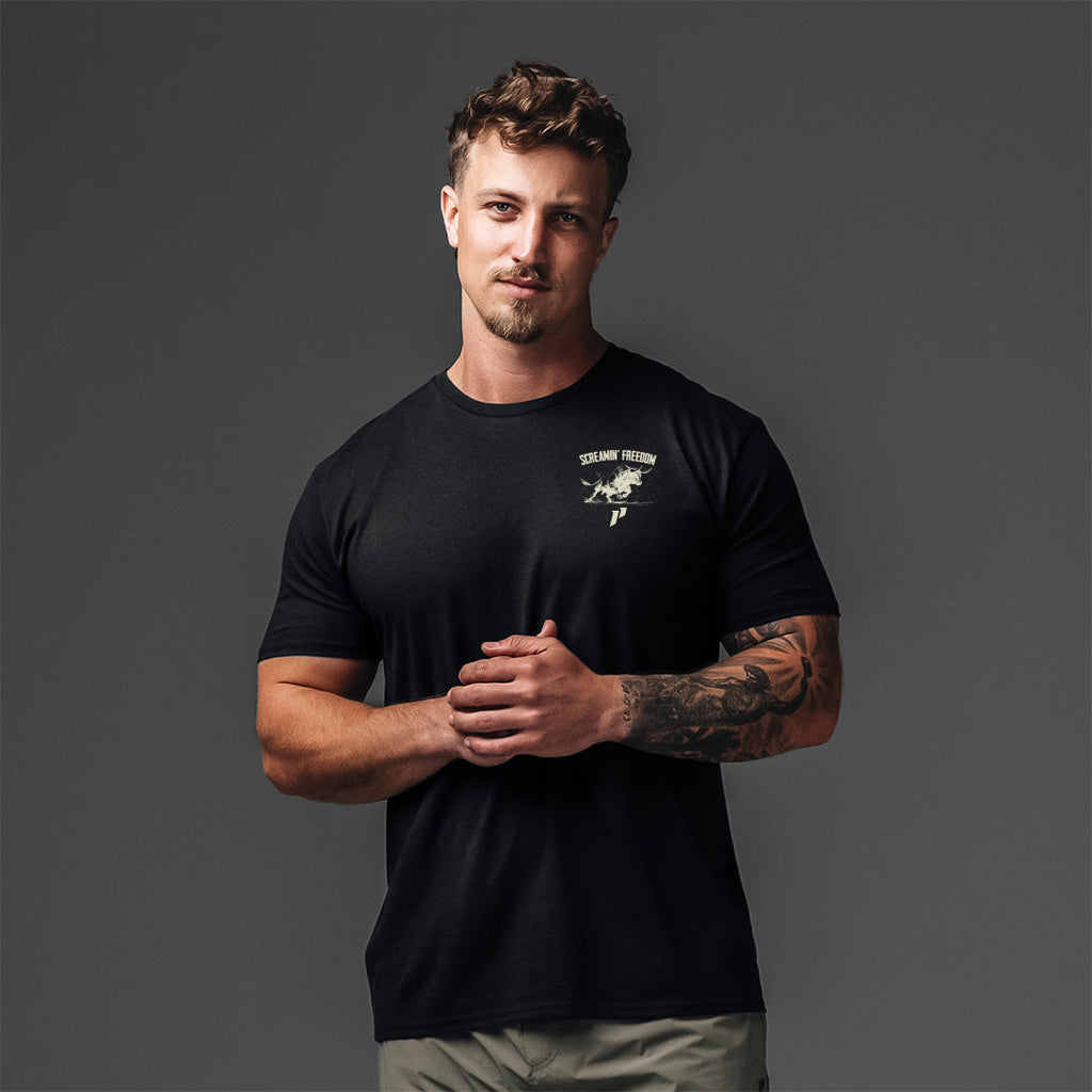 Screamin' Freedom Bull Tee
