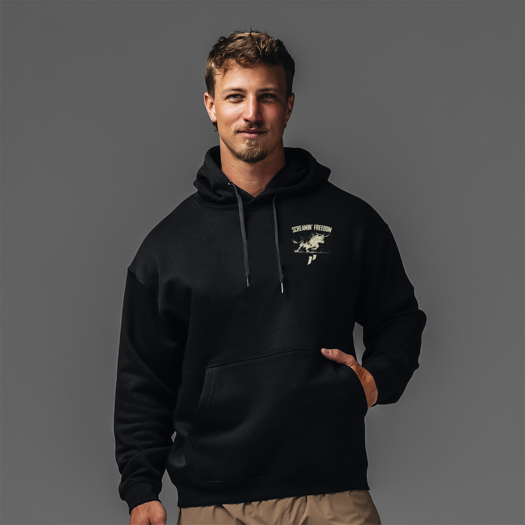 Screamin' Freedom Bull Hoodie