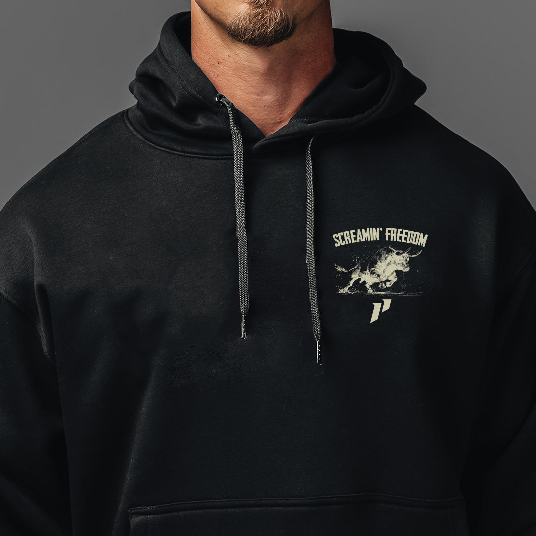 Screamin' Freedom Bull Hoodie